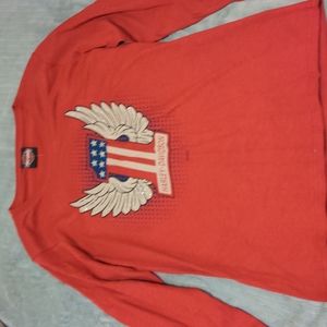 Harley Davidson red long sleeve shirt with diamond logo. Size small. NWT